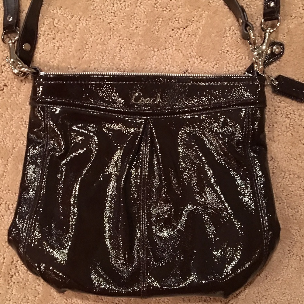 Coach | "Ashley" Brown Patent Leather Purse - NWOT